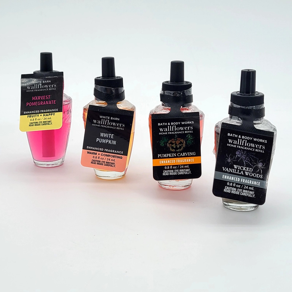 Lot of Bath & Body Works Wallflowers - Fall: Harvest Pomegranate Pumpkin Vanilla